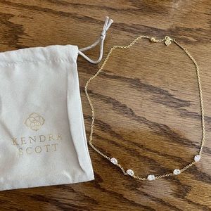 Kendra Scott gold diamond necklace